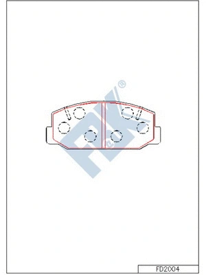 Kit de plaquettes de frein, frein à disque FBK FD2004