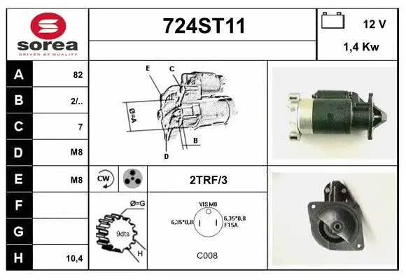 Démarreur STARTCAR 724ST11