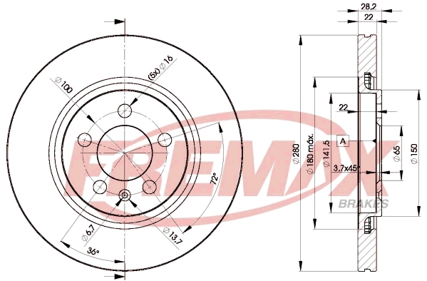Disque de frein FREMAX BD-5031