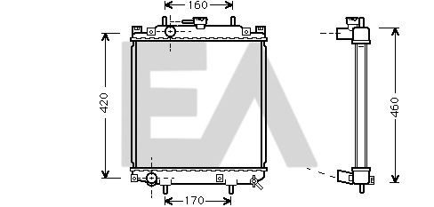 Radiateur, refroidissement du moteur EACLIMA 31R19031