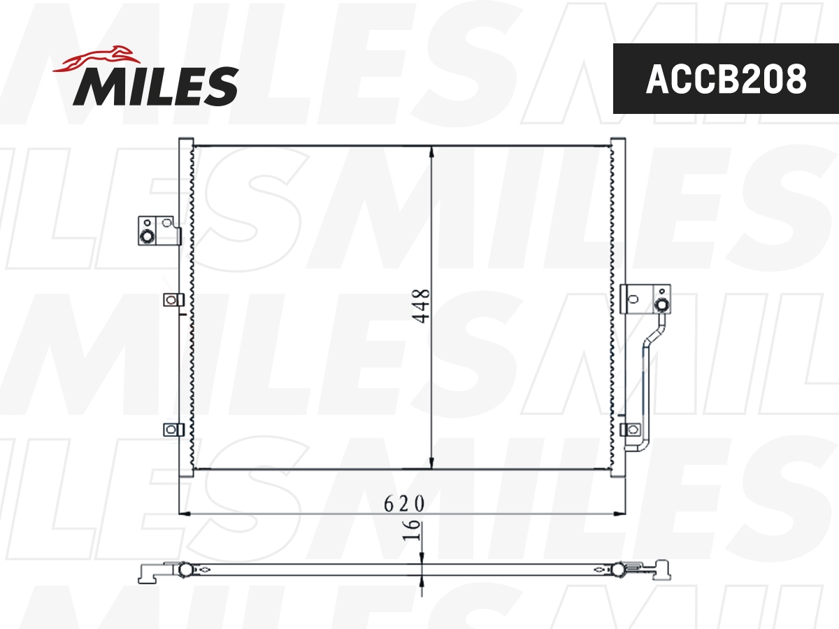 Condenseur, climatisation MILES ACCB208