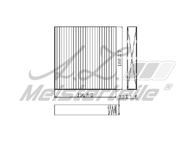 Filtre, air de l'habitacle A.Z. Meisterteile AZMT-41-010-1580