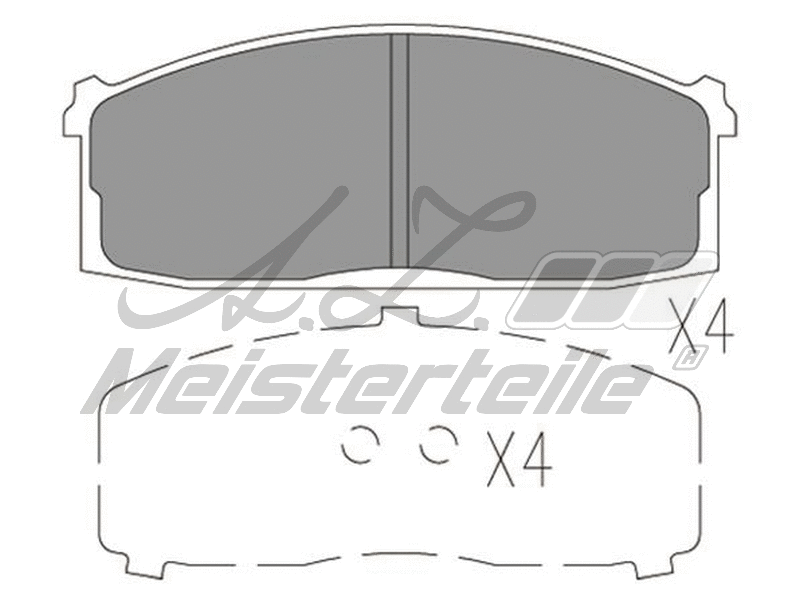 Kit de plaquettes de frein, frein à disque A.Z. Meisterteile AZMT-44-022-2234