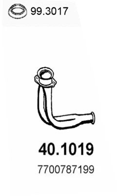 Tuyau d'échappement ASSO 40.1019