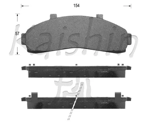 Kit de plaquettes de frein, frein à disque KAISHIN FK10041