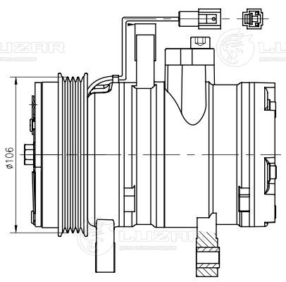 Compresseur, climatisation LUZAR LCAC 0541