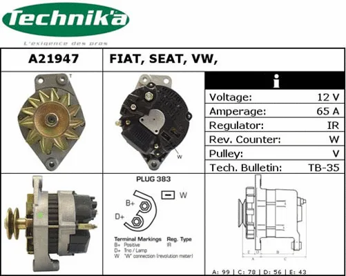 Alternateur Technika A21947