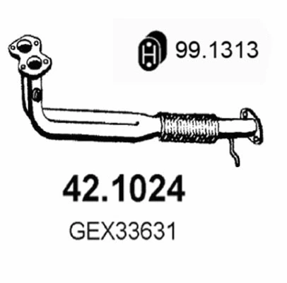 Tuyau d'échappement ASSO 42.1024
