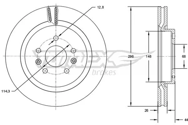 Disque de frein TOMEX Brakes TX 72-99
