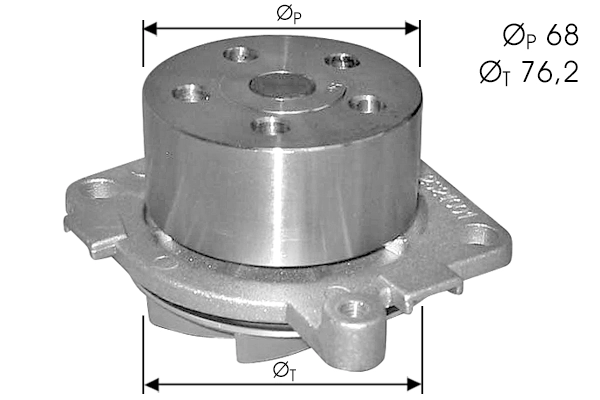 Pompe à eau, refroidissement du moteur TECDRIVE TPAE0168