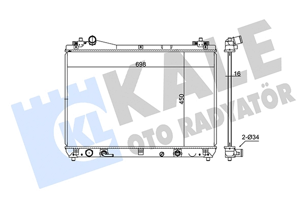 Radiateur, refroidissement du moteur KALE OTO RADYATÖR 365500