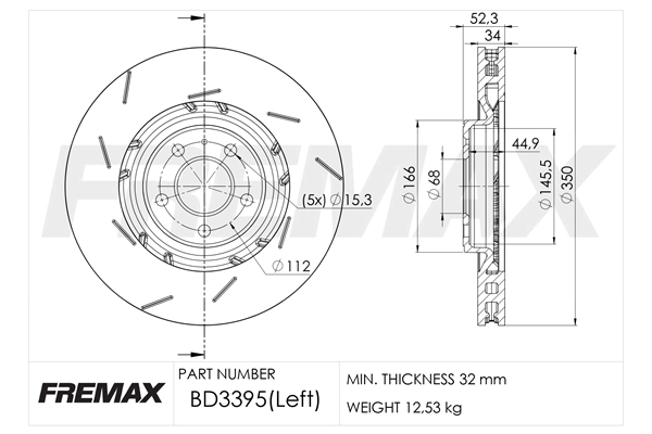Disque de frein FREMAX BD-3395