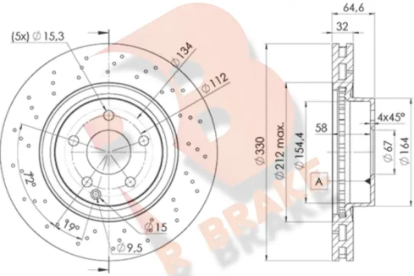 Disque de frein R BRAKE 78RBD22592
