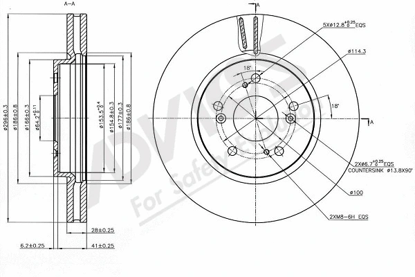 Disque de frein ADVICS-SEA C6F270