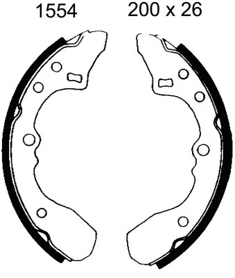 Jeu de mâchoires de frein BSF 01554