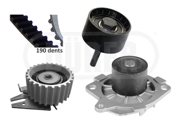 Pompe à eau + kit de courroie crantée DÜRER PA331134