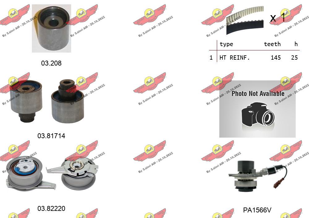 Pompe à eau + kit de courroie crantée AUTOKIT 04.5479PA2
