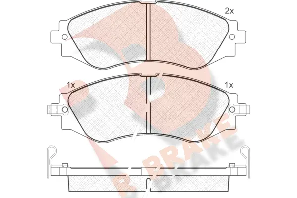 Kit de plaquettes de frein, frein à disque R BRAKE RB1260