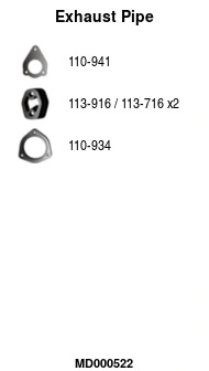 Tuyau d'échappement FA1 MD000522