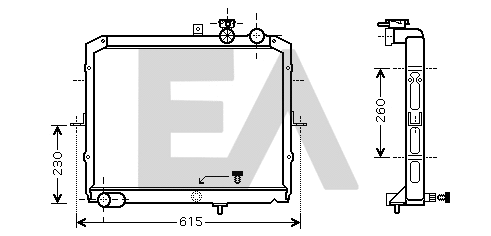 Radiateur, refroidissement du moteur EACLIMA 31R36071