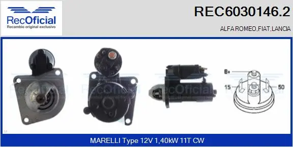 Démarreur RECOFICIAL REC6030146.2