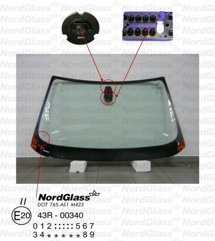 Pare-brise NORDGLASS 4043246
