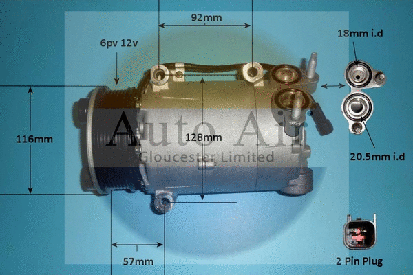 Compresseur, climatisation AUTO AIR GLOUCESTER 14-1046p