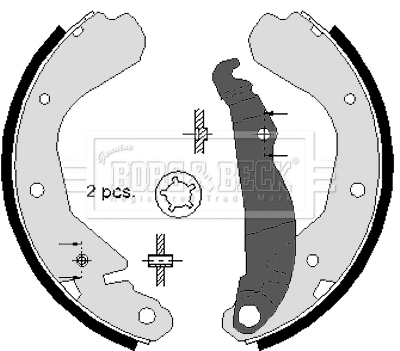 Jeu de mâchoires de frein BORG & BECK BBS6101