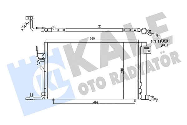 Condenseur, climatisation KALE OTO RADYATÖR 358450