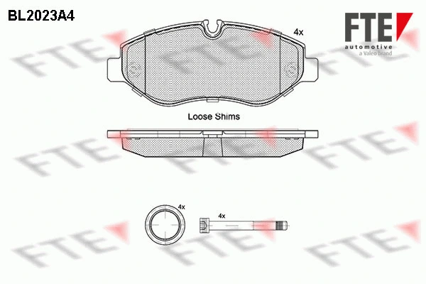Kit de plaquettes de frein, frein à disque FTE 9010610