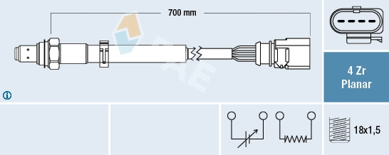Sonde lambda FAE 77633