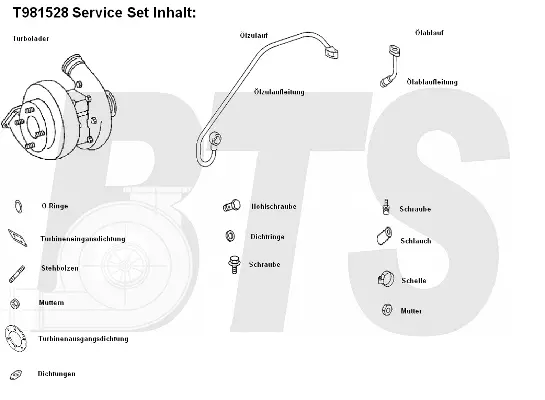 Turbocompresseur, suralimentation BTS Turbo T981528