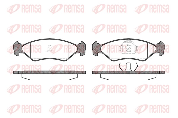 Kit de plaquettes de frein, frein à disque REMSA 0285.10