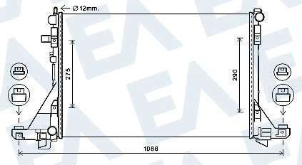 Radiateur, refroidissement du moteur EACLIMA 31R60165