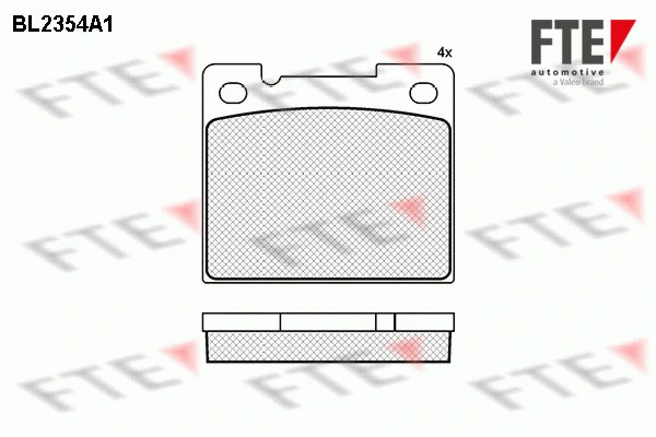 Kit de plaquettes de frein, frein à disque FTE 9010707