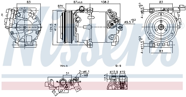 Compresseur, climatisation NISSENS 890897