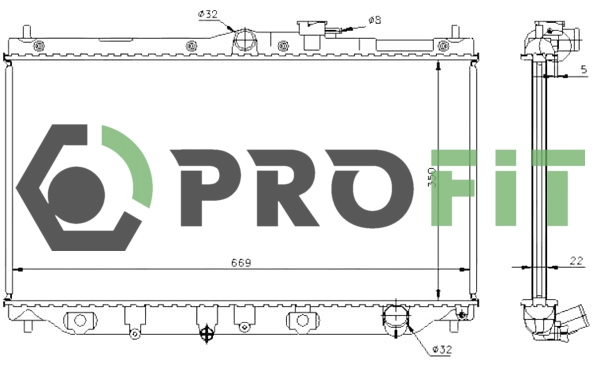 Radiateur, refroidissement du moteur PROFIT 1740-0201