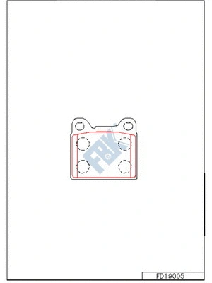 Kit de plaquettes de frein, frein à disque FBK FD19005