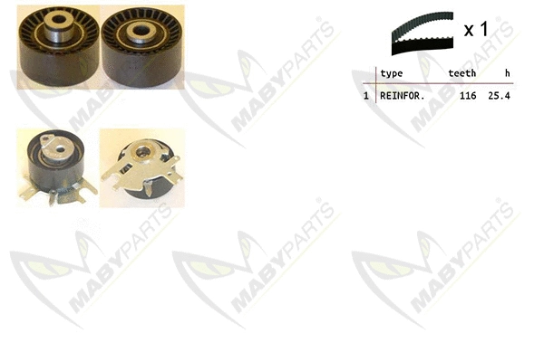 Kit de courroie crantée MABYPARTS OBK010074