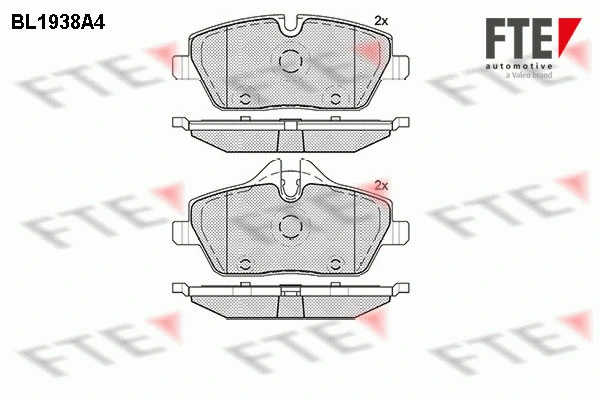 Kit de plaquettes de frein, frein à disque FTE 9010528