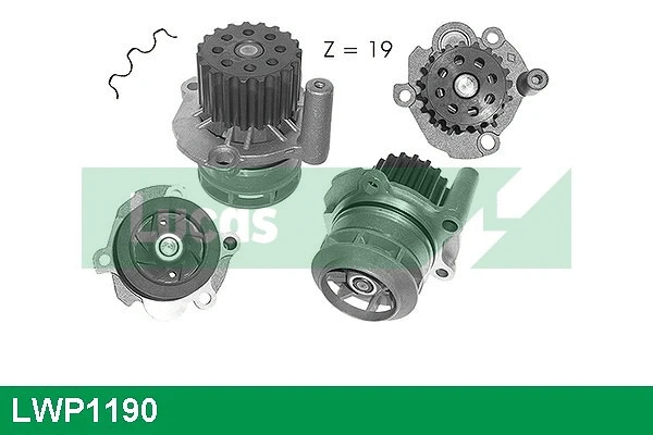 Pompe à eau, refroidissement du moteur LUCAS LWP1190