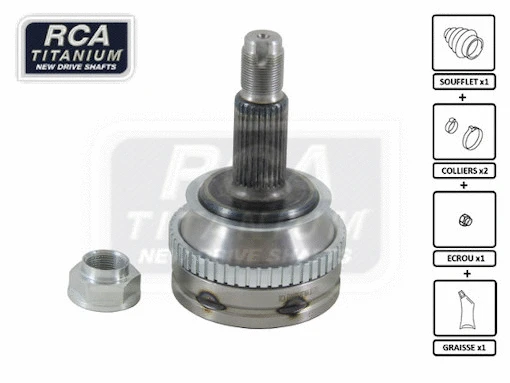 Jeu de joints, arbre de transmission RCA FRANCE RE08A