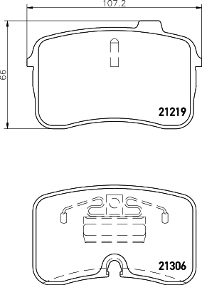 Kit de plaquettes de frein, frein à disque PAGID T1128
