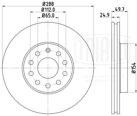 Disque de frein TRIALLI DF 180108