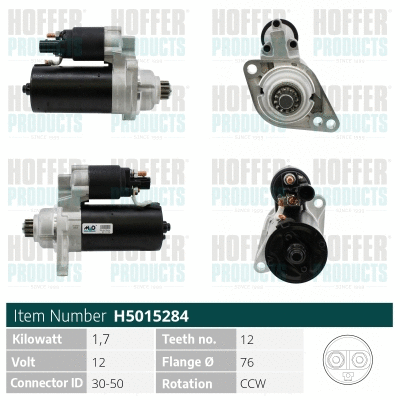 Démarreur HOFFER H5015284