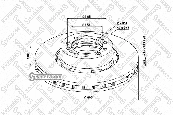 Disque de frein STELLOX 85-00748-SX