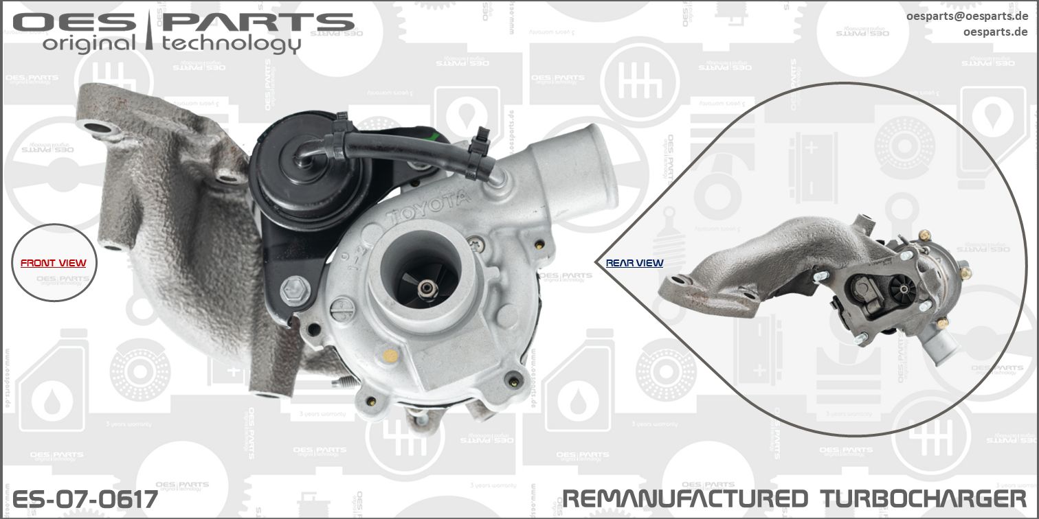 Turbocompresseur, suralimentation OES PARTS ES-07-0617