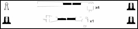 Kit de câbles d'allumage LEMARK HOES250
