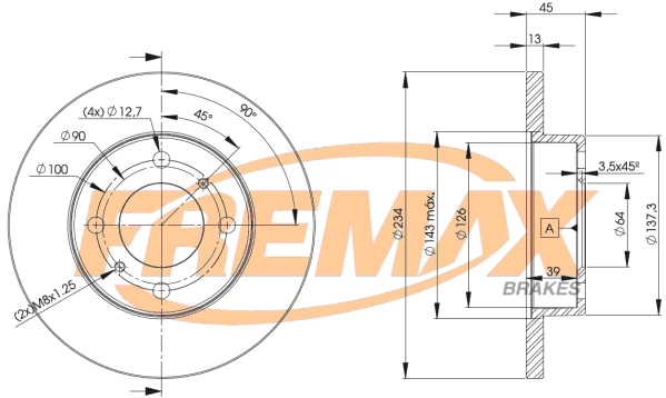 Disque de frein FREMAX BD-9280