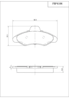 Kit de plaquettes de frein, frein à disque FI.BA FBP4106